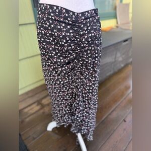 Max Studio Black Floral Maxi Skirt